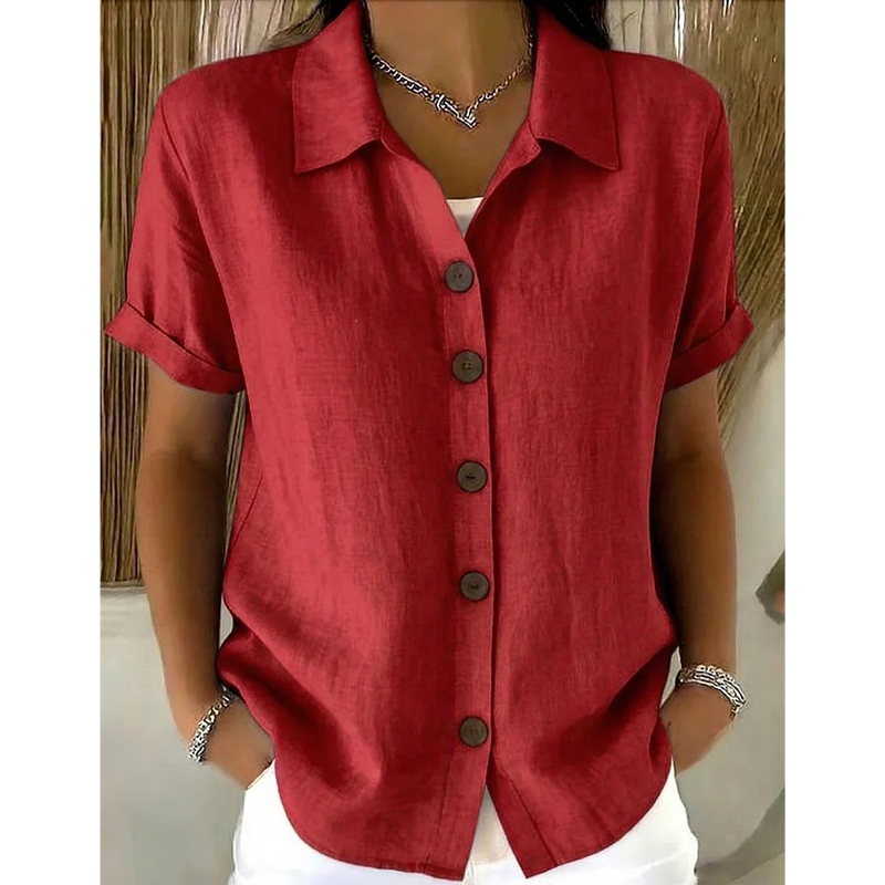 Gluschwein - Women's Summer Casual Cotton-Linen Shirt
