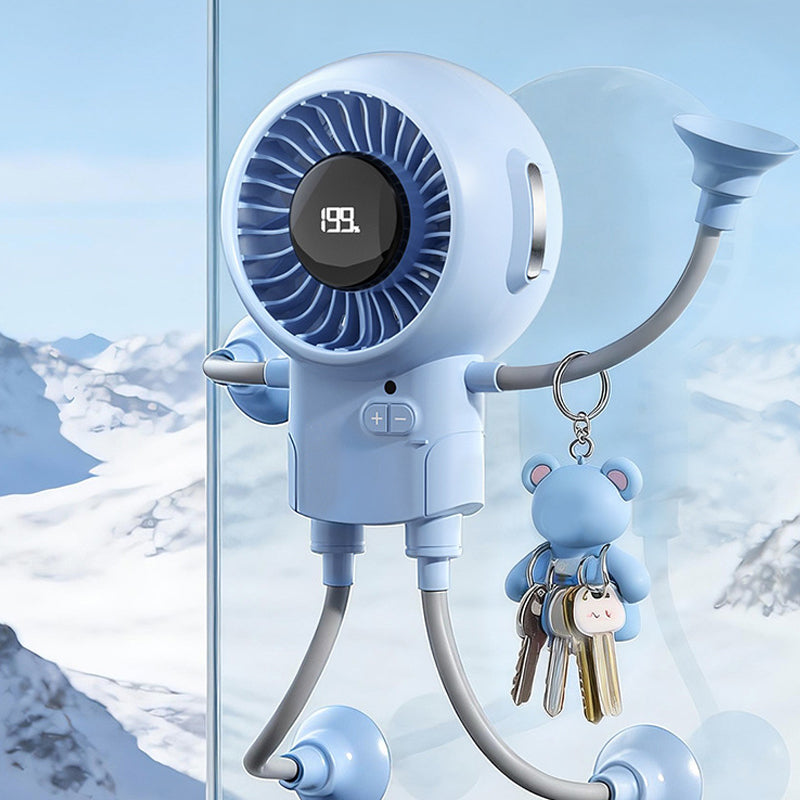 🤖 50% RABATT! 🔥 Multifunktionaler Roboter-Ventilator mit Saugnäpfen – Leise, flexibel & perfekt für Küche, Couchtisch oder Reisen – für stabile Kühlung überall 💨