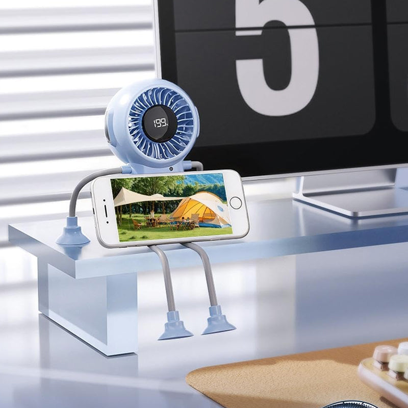 🤖 50% RABATT! 🔥 Multifunktionaler Roboter-Ventilator mit Saugnäpfen – Leise, flexibel & perfekt für Küche, Couchtisch oder Reisen – für stabile Kühlung überall 💨