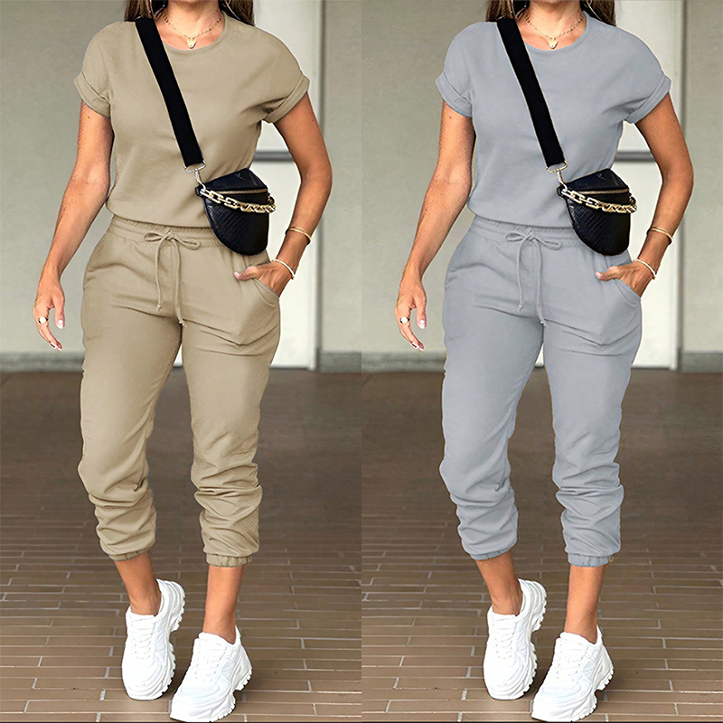 👕✨ Damen Trainingsanzug – Bequem, Taschen, Kordelzug, Lässig ✨