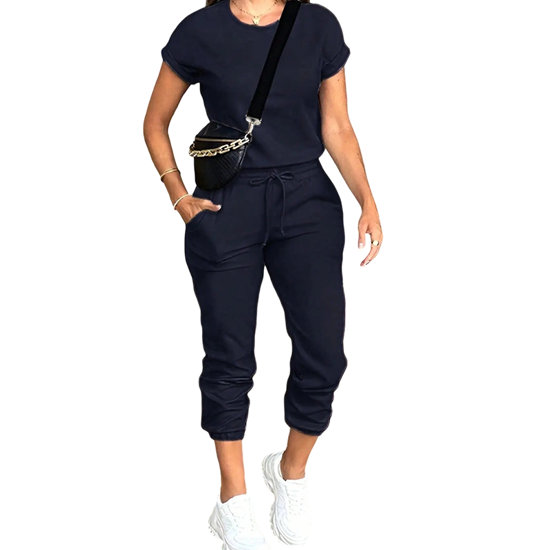 👕✨ Damen Trainingsanzug – Bequem, Taschen, Kordelzug, Lässig ✨