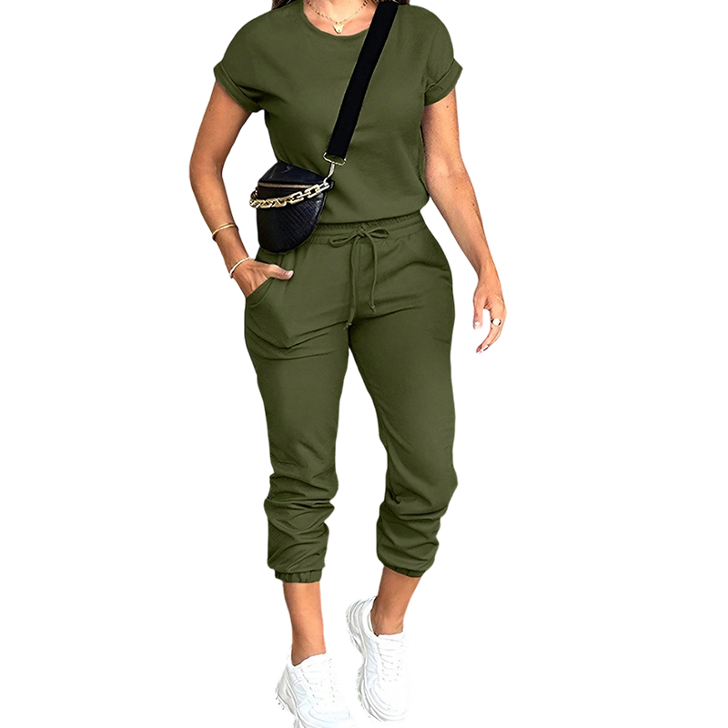 👕✨ Damen Trainingsanzug – Bequem, Taschen, Kordelzug, Lässig ✨