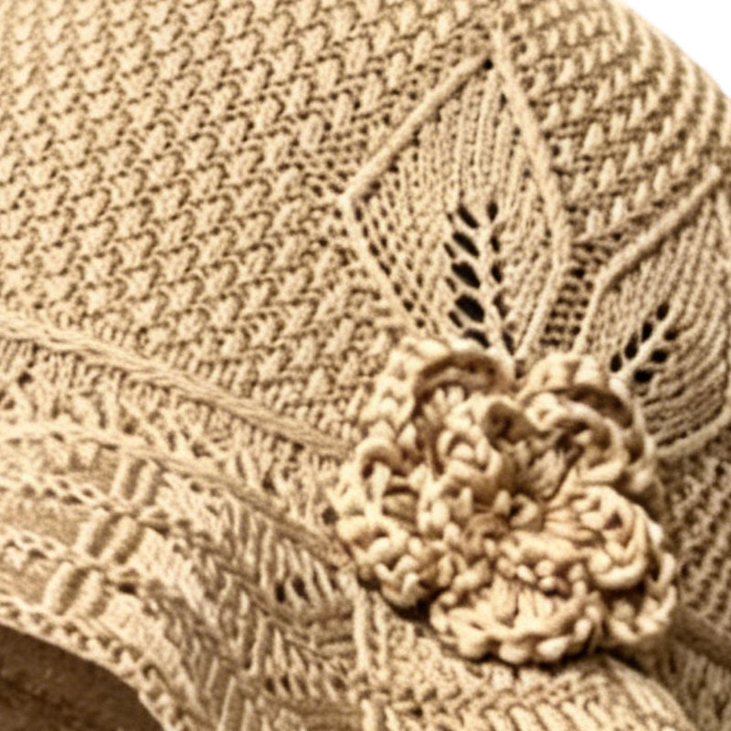 👒🌼 50% RABATT! Gehäkelter Damen-Bucket-Hat mit Blumenapplikation – Boho, sommerlich & handgefertigter Charme ✨