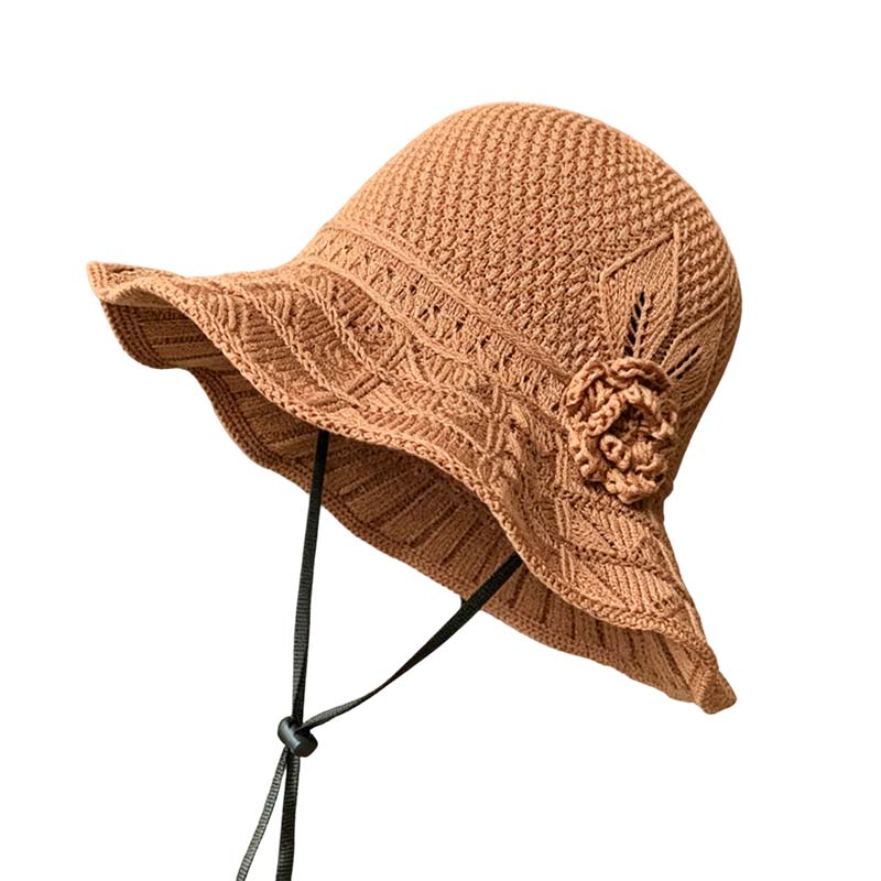 👒🌼 50% RABATT! Gehäkelter Damen-Bucket-Hat mit Blumenapplikation – Boho, sommerlich & handgefertigter Charme ✨