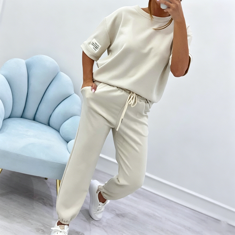 👚💥 NEUER HEISSER SALE! Lässiges Set aus kurzärmeligem Oberteil und Hose für Damen – Bequem, luftig & perfekt für Sommer, Freizeit & Urlaub ✨