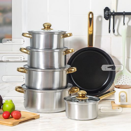 Gluschwein - Stainless Steel Non-Stick Cookware Set