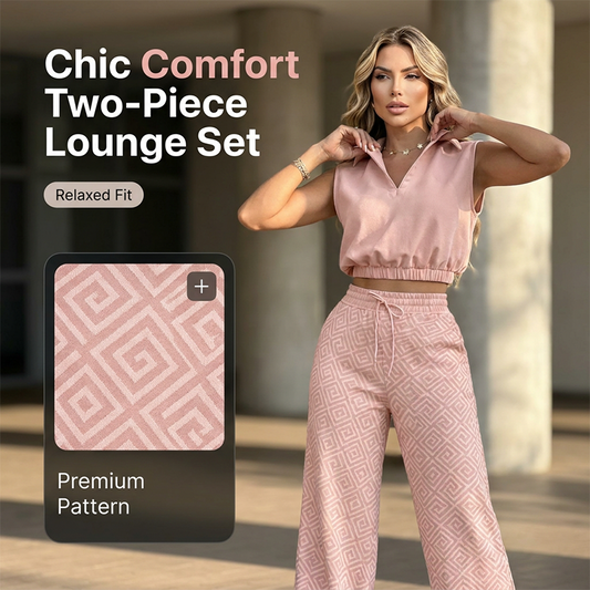 Gluschwein - 🔥 Exklusives Damen-Zweiteiler-Set 🌿 Lässiges Oberteil + weite Hose – stylisch, bequem & alltagstauglich ✨