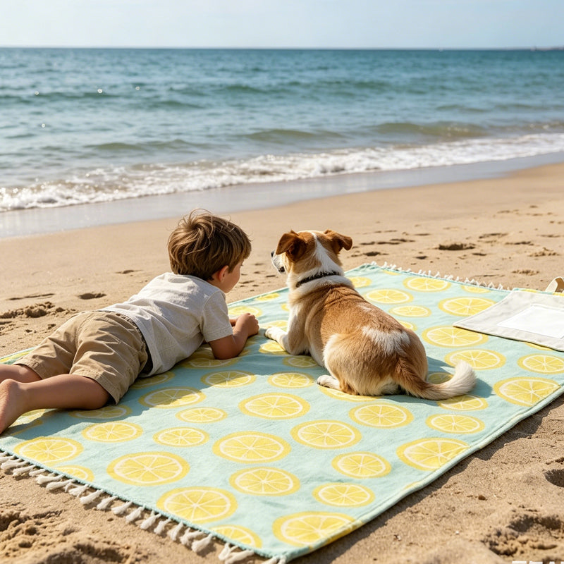 🌞Frühlingserwachen: 49% Rabatt!🏖 2-in-1 Strandtuch + Handtaschen-Set | 100 % Bio-Baumwolle, sandabweisendes Design