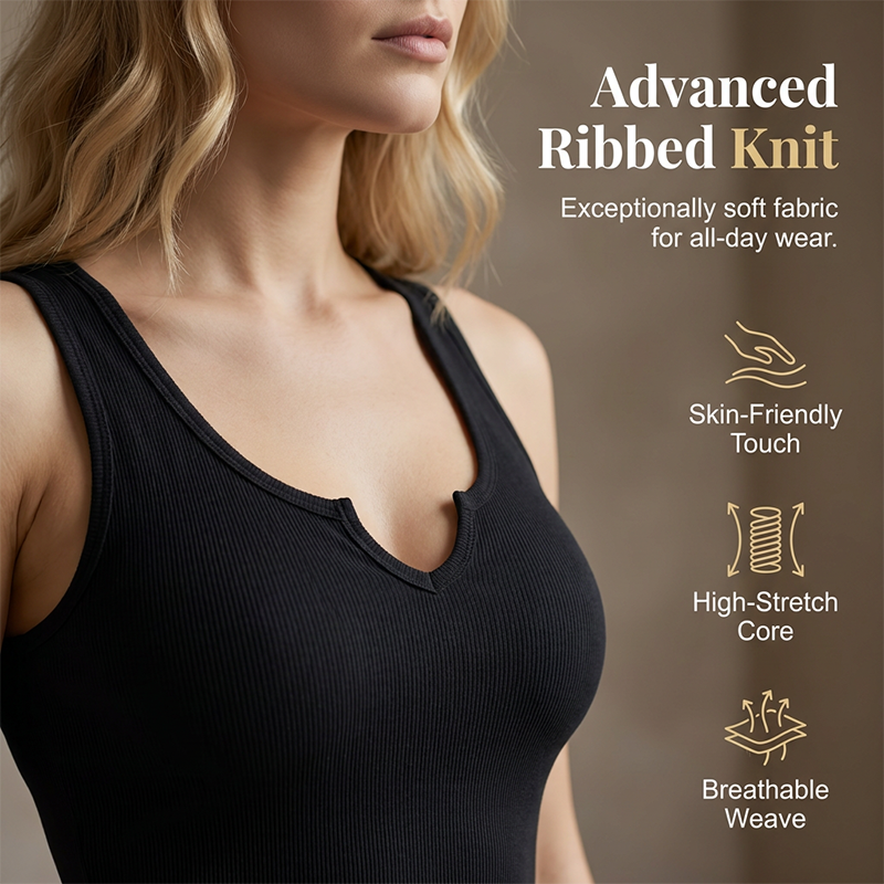 Damen-Tanktop aus figurbetontem Strick