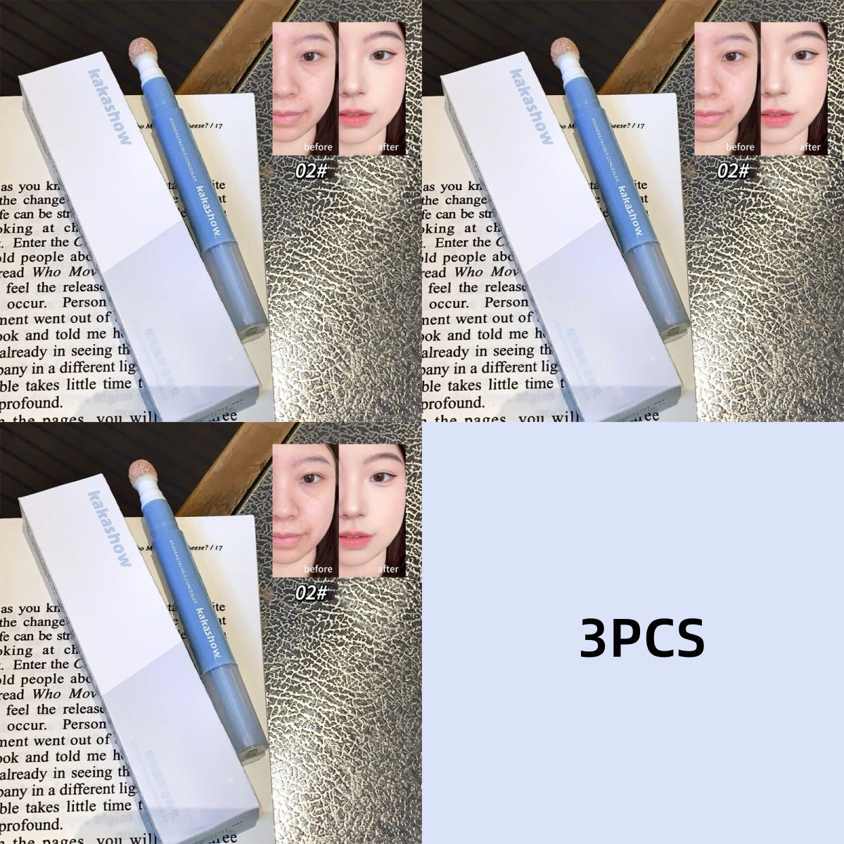 Feuchtigkeitsspendender Creme-Concealer-Stift mit Schwammapplikator