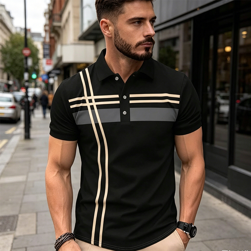 👕 ✨40% RABATT! ✨ Herren Kurzarm Hemd mit Streifen – Modern, Komfortabel & Vielseitig! ✨