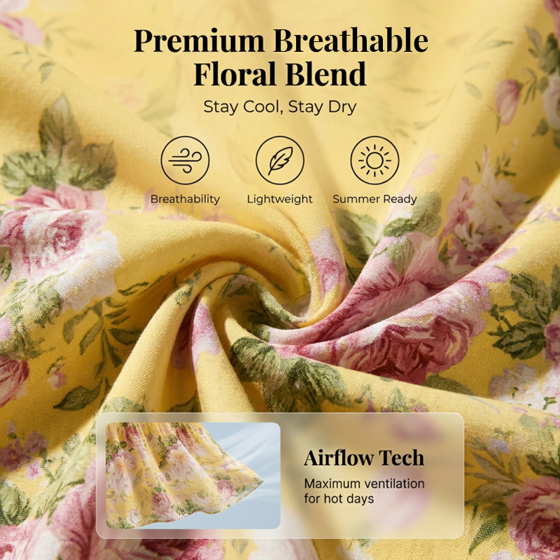 Sommerliches Maxikleid mit Blumenmuster, schulterfrei und mit Rüschen