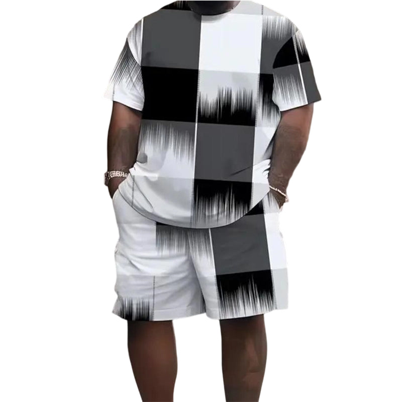 👕 50% RABATT! 🩳 Herren Abstraktes Druck T-Shirt & Shorts Set – Leicht, atmungsaktiv & perfekt für Sommer, Sport oder lässige Tage – bequemer 2-teiliger Look 🔥