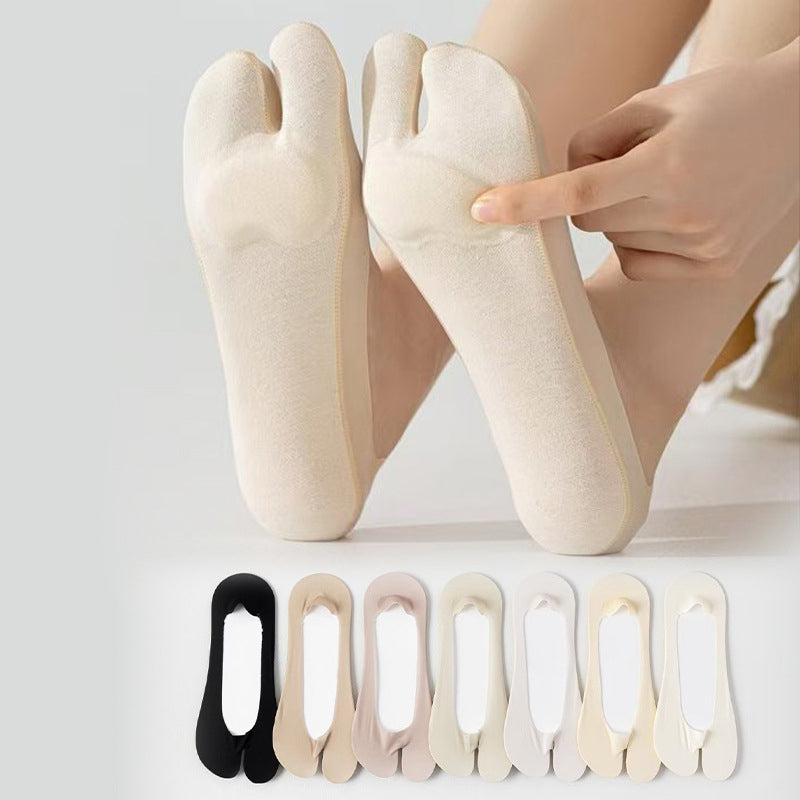 Atmungsaktive, unsichtbare Zehensocken für Damen