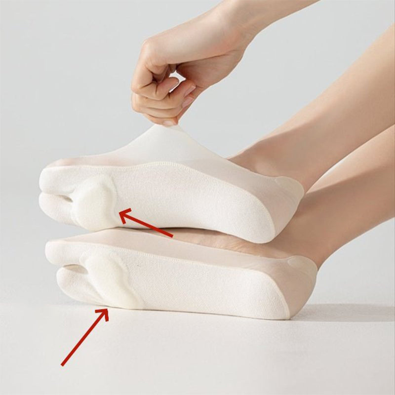 Atmungsaktive, unsichtbare Zehensocken für Damen