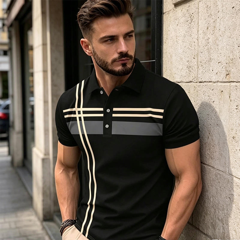 👕 ✨40% RABATT! ✨ Herren Kurzarm Hemd mit Streifen – Modern, Komfortabel & Vielseitig! ✨