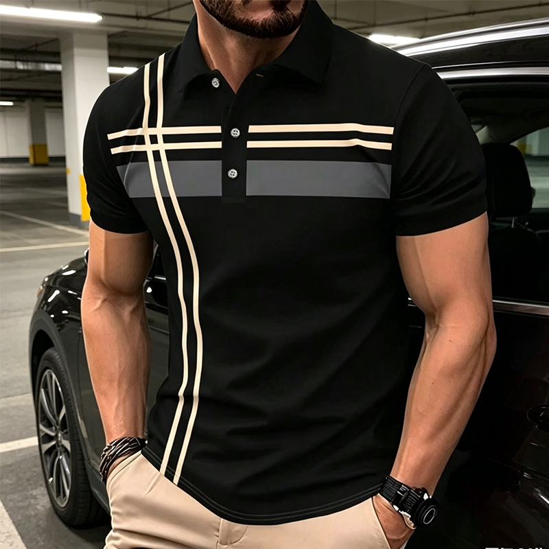 👕 ✨40% RABATT! ✨ Herren Kurzarm Hemd mit Streifen – Modern, Komfortabel & Vielseitig! ✨
