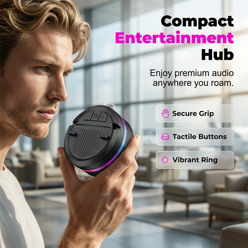 🌞Starte frisch in den Frühling – mit 50 % Rabatt!🎵Tragbarer Bluetooth-Lautsprecher mit Handyhalterung und RGB-Beleuchtung – Musik hören und Filme schauen, ganz ohne die Hände zu benutzen