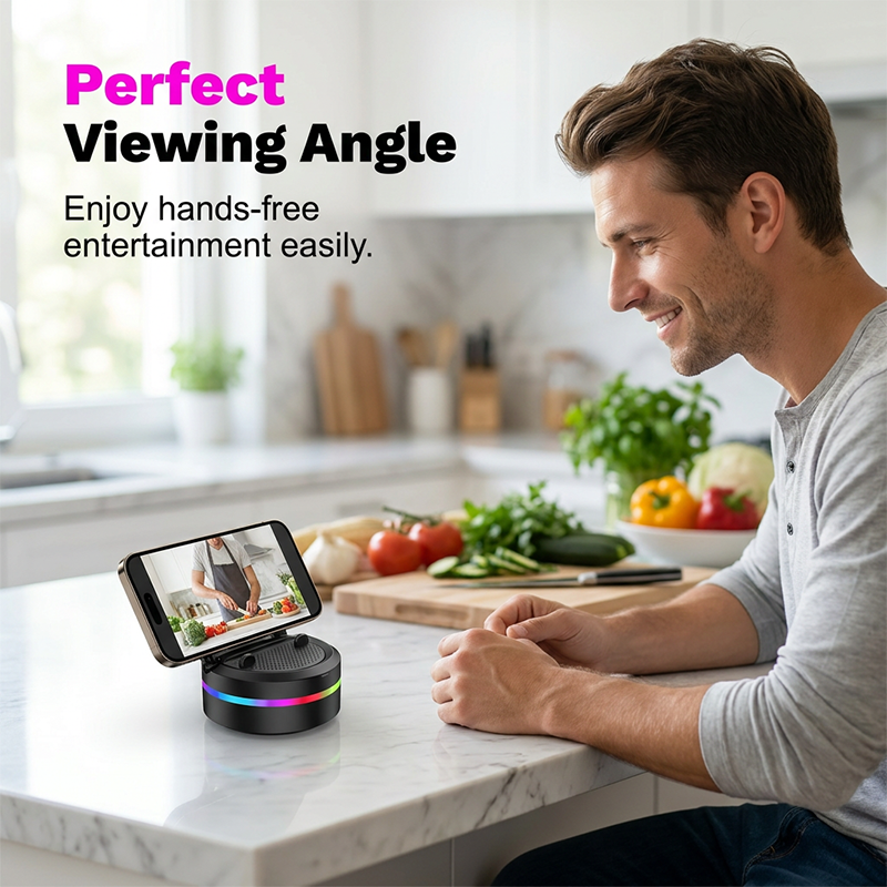 🌞Starte frisch in den Frühling – mit 50 % Rabatt!🎵Tragbarer Bluetooth-Lautsprecher mit Handyhalterung und RGB-Beleuchtung – Musik hören und Filme schauen, ganz ohne die Hände zu benutzen