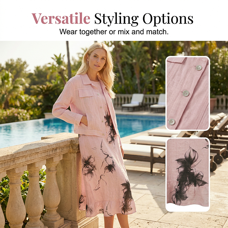 ✨ 68% SPAREN 👗 Elegantes Damen-Set (ärmelloses Kleid + Jacke) 🧥 stilvoll, bequem & vielseitig kombinierbar 💥
