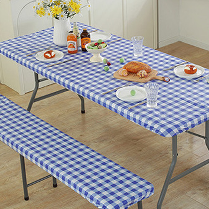 Wasserdichte Picknicktischabdeckung (1,8 m) – 3 Stück/Set