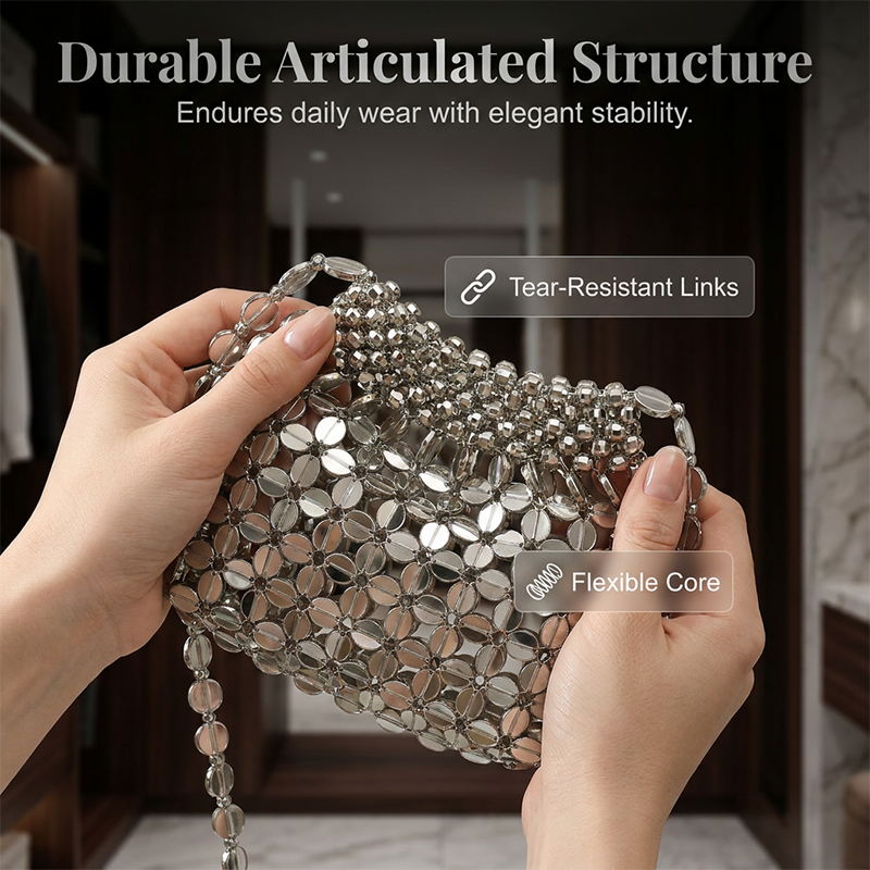 Women's Stylish Beaded Chain Handbag