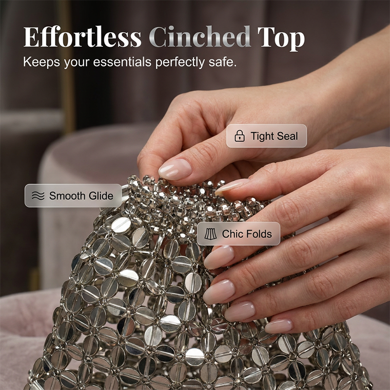 Women's Stylish Beaded Chain Handbag