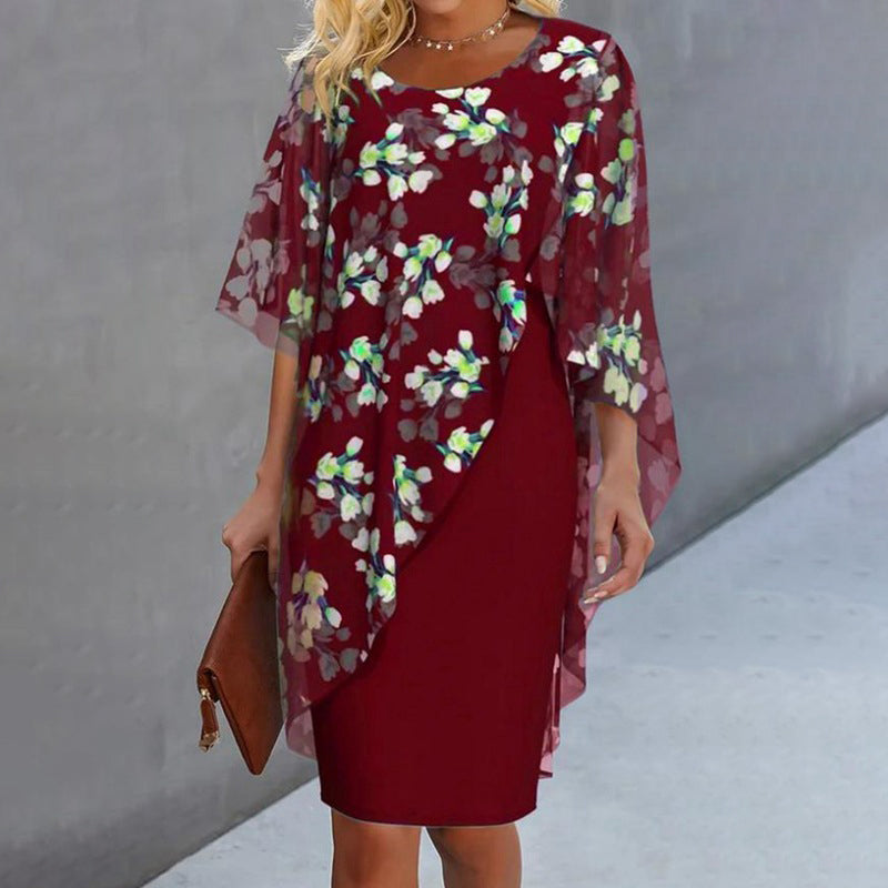 Gluschwein - 👗 50% RABATT! ✨ Set aus Blumen-Überwurf und Kleid – elegant & feminin – Perfekt für Hochzeitsgäste, Gartenpartys oder frühlingshafte Anlässe 🌸