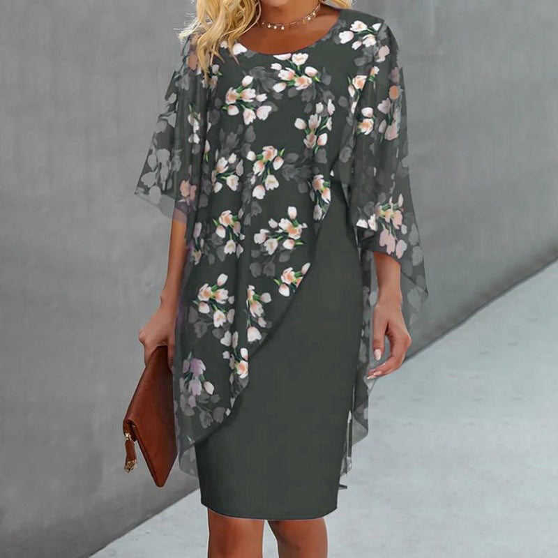 Gluschwein - 👗 50% RABATT! ✨ Set aus Blumen-Überwurf und Kleid – elegant & feminin – Perfekt für Hochzeitsgäste, Gartenpartys oder frühlingshafte Anlässe 🌸