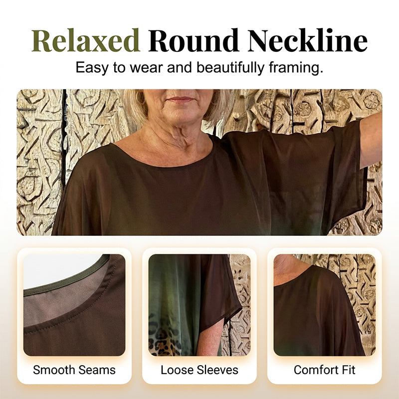 Lässiges Tunika-Set für Damen mit Leopardenmuster