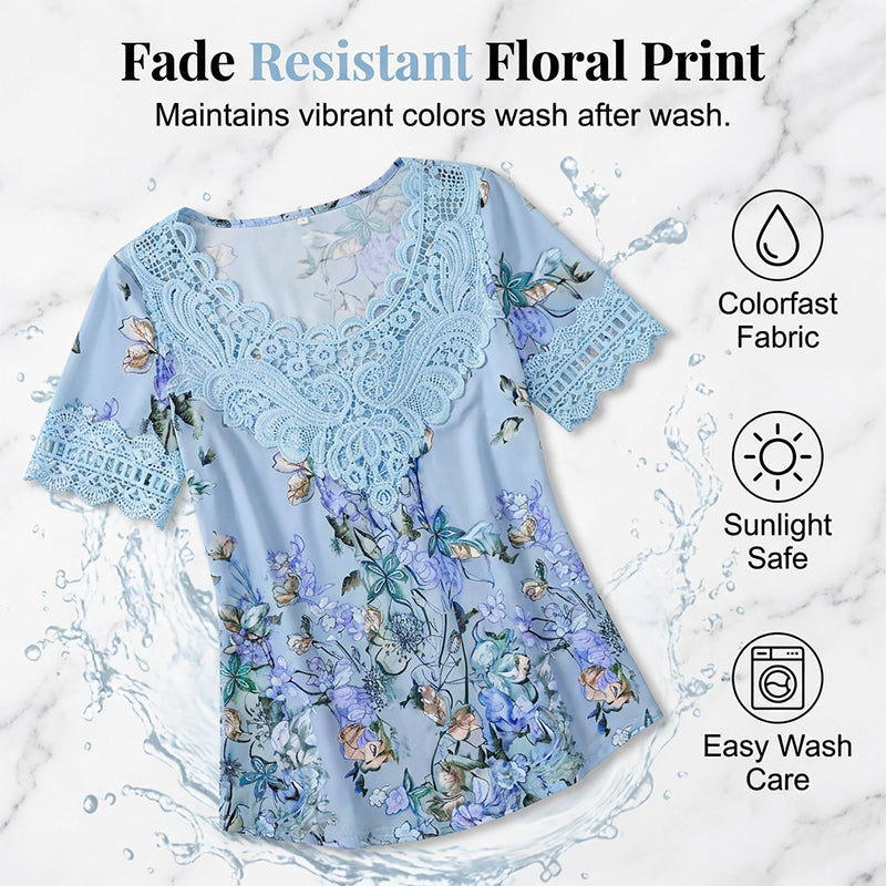 Gluschwein - Women's Lace Trim Scoop Neck T-Shirt