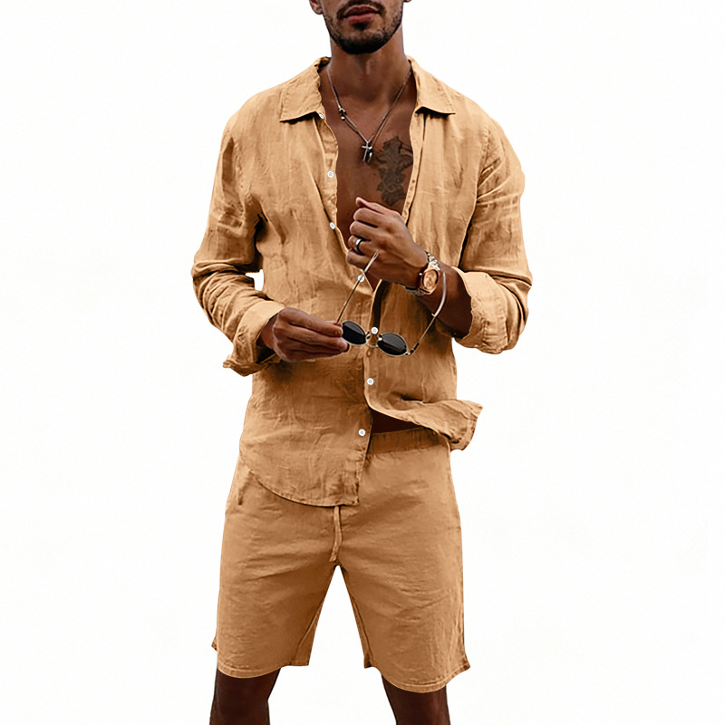 👔 50% RABATT! ☀️ Herren-Leinenhemd & Shorts Set – Lässig, atmungsaktiv & vielseitig – Perfekt für Sommer & Urlaub 🩳