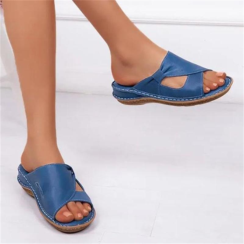 2023 Damen Casual Sommer Alltag Bequeme Slip-On-Sandalen – Kaufen Sie 2 versandkostenfrei