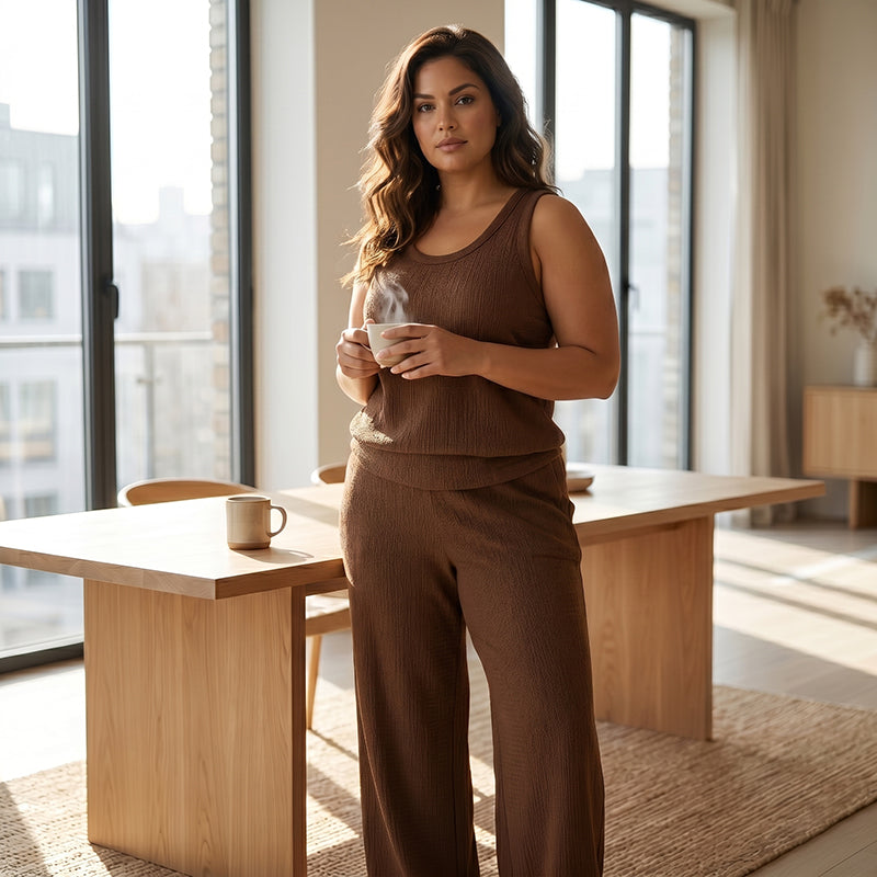 Bequemes, einfarbiges Lounge-Set für Damen