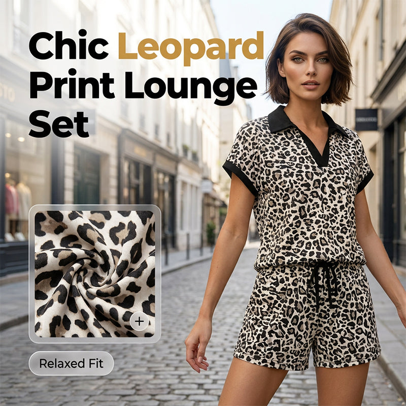 🔥 50% RABATT 💥 Damen Leo-Print Set 👗 Top & Shorts – sexy, trendy & perfekt für den Sommer ☀️