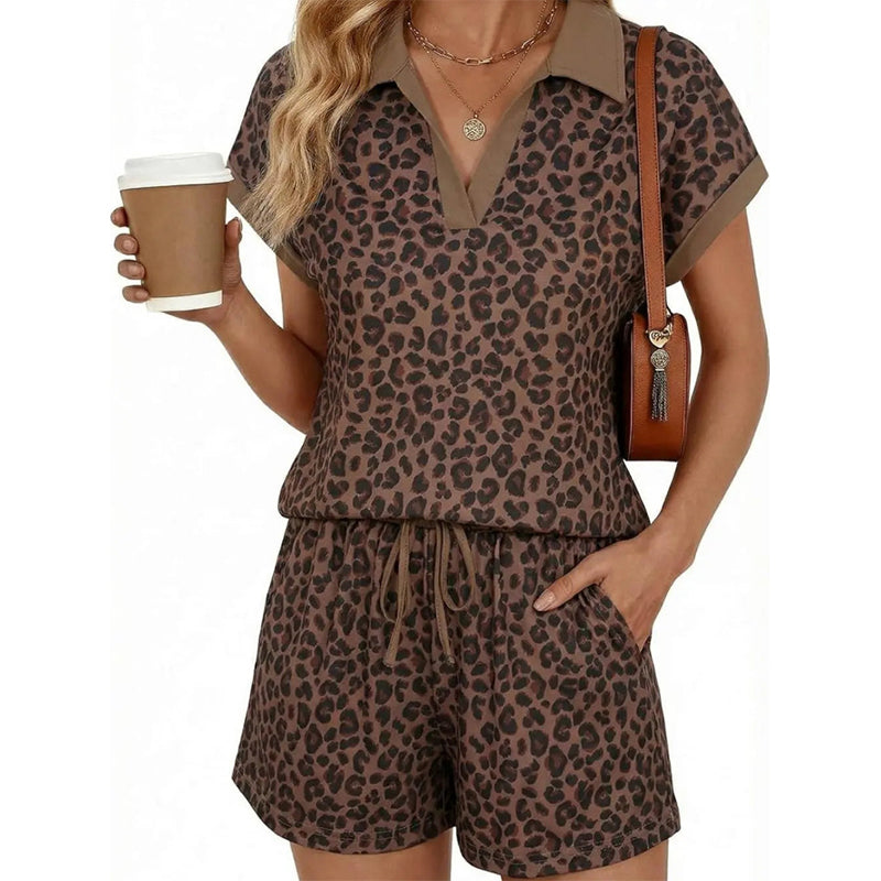 🔥 50% RABATT 💥 Damen Leo-Print Set 👗 Top & Shorts – sexy, trendy & perfekt für den Sommer ☀️