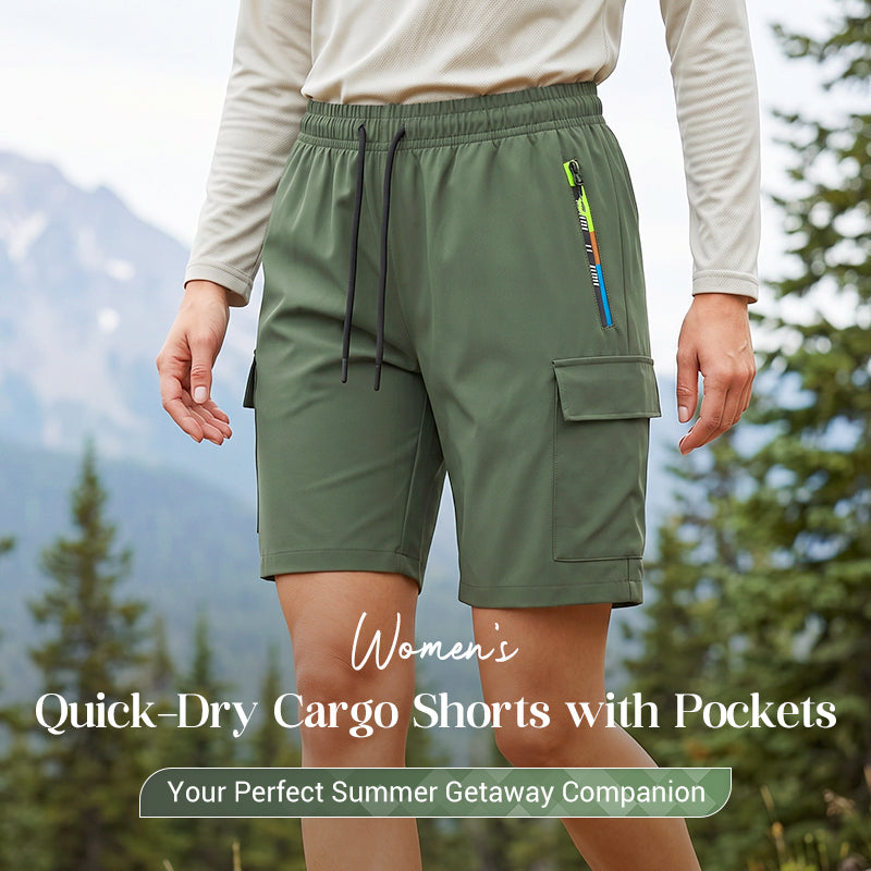 Women's Quick-Dry Cargo Shorts with Pockets