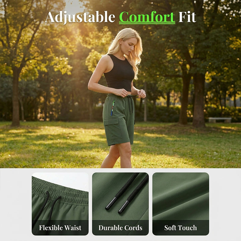 Women's Quick-Dry Cargo Shorts with Pockets