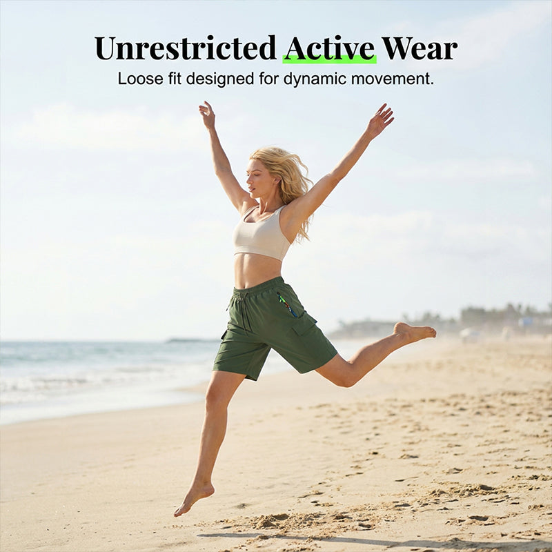 Women's Quick-Dry Cargo Shorts with Pockets