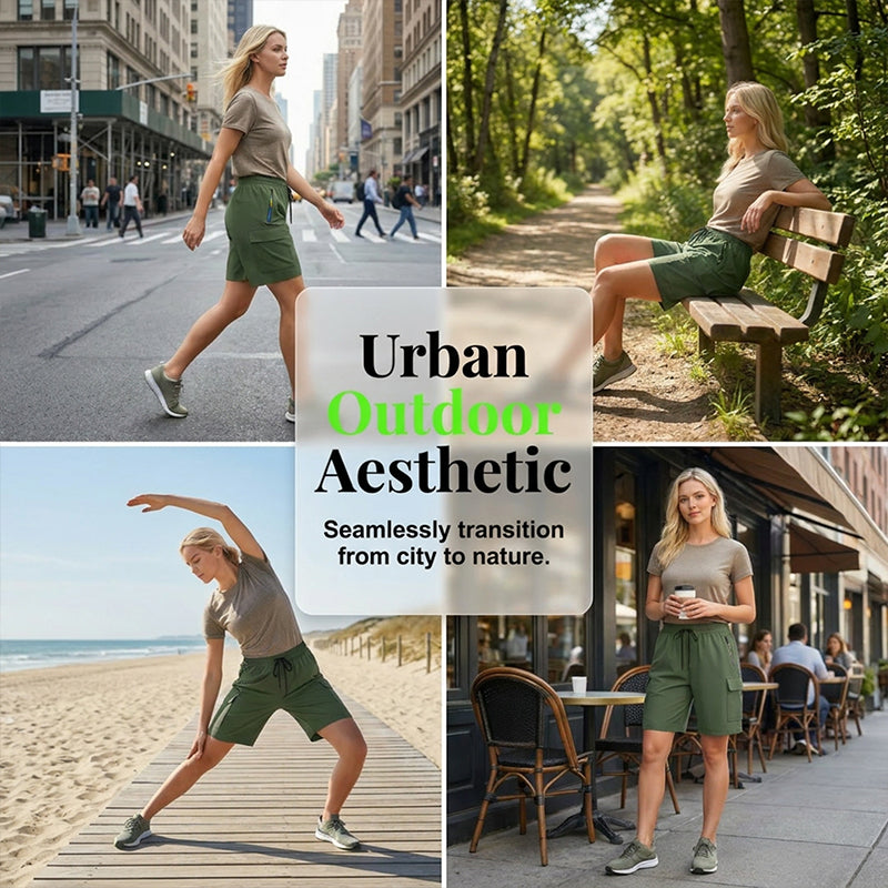 Women's Quick-Dry Cargo Shorts with Pockets