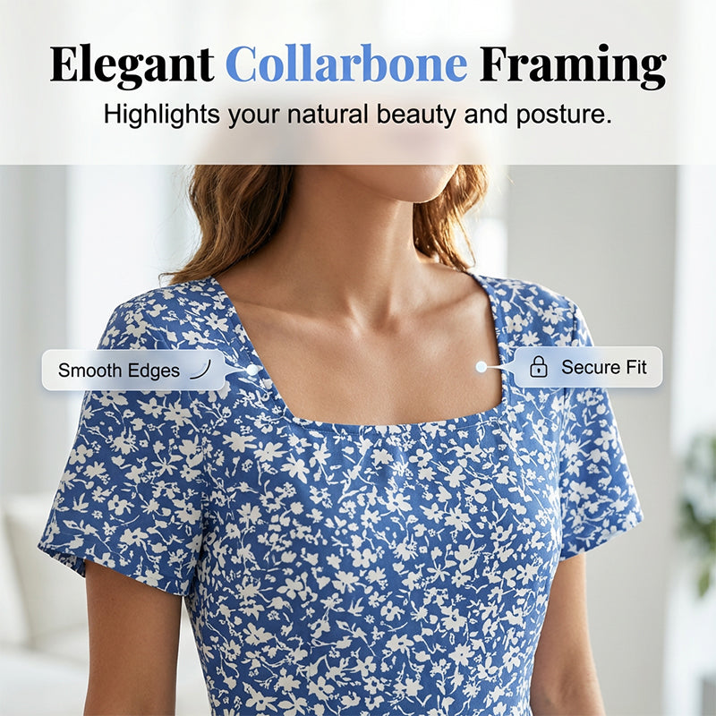 Women’s Casual Short Sleeve Flowy Midi Dress