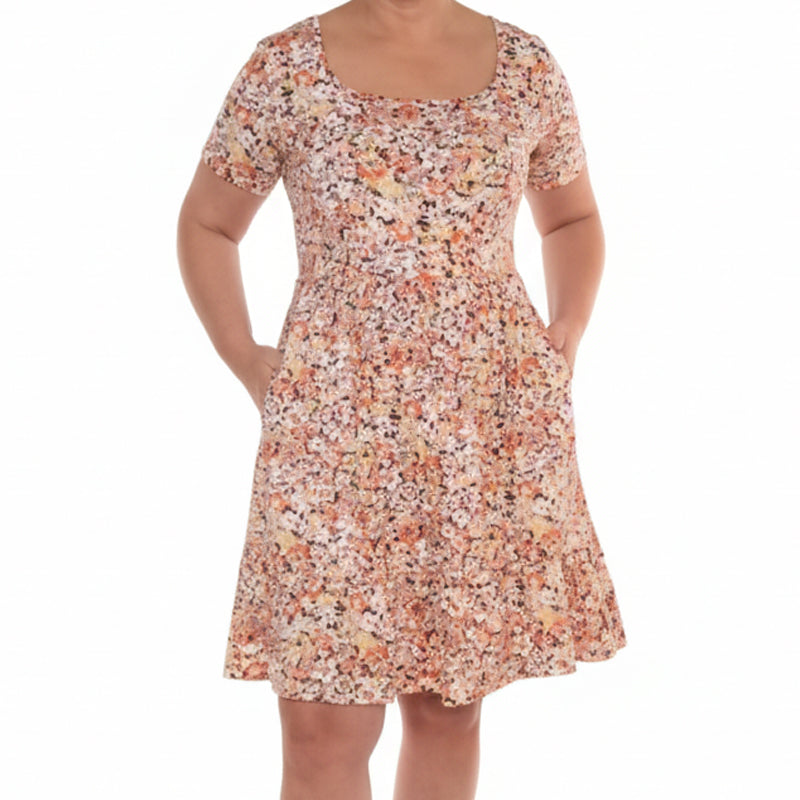 Women’s Casual Short Sleeve Flowy Midi Dress