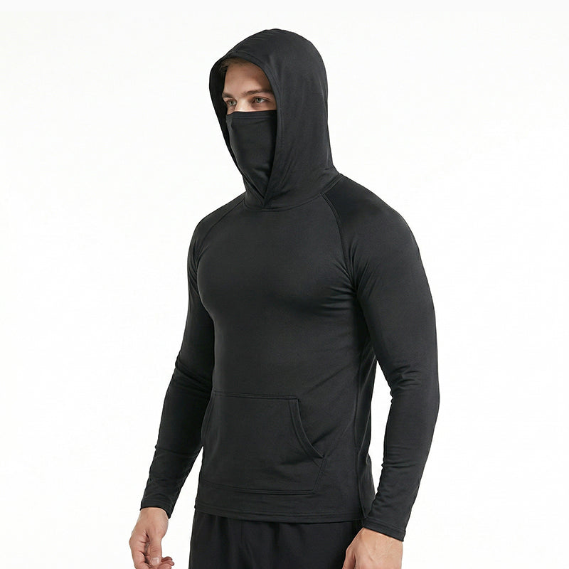 Gluschwein - ☀️ Herren Sonnenschutz-Hoodie mit UPF 50+ – Atmungsaktiv, Schnelltrocknend & mit integrierter Gesichtsmaske!