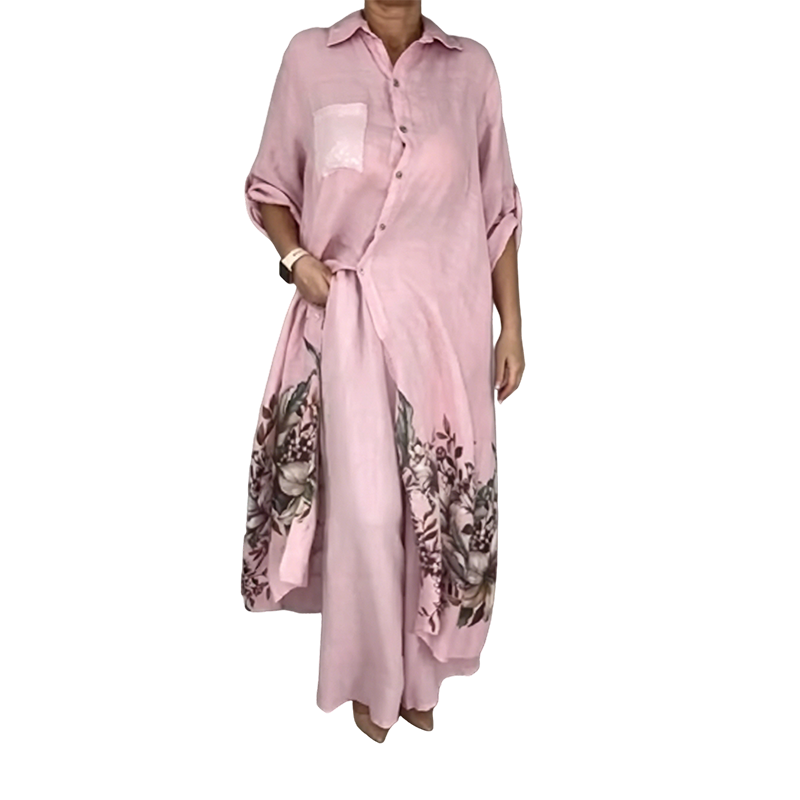 Set mit Hemd und Hose mit kunstvollem Blumenmuster