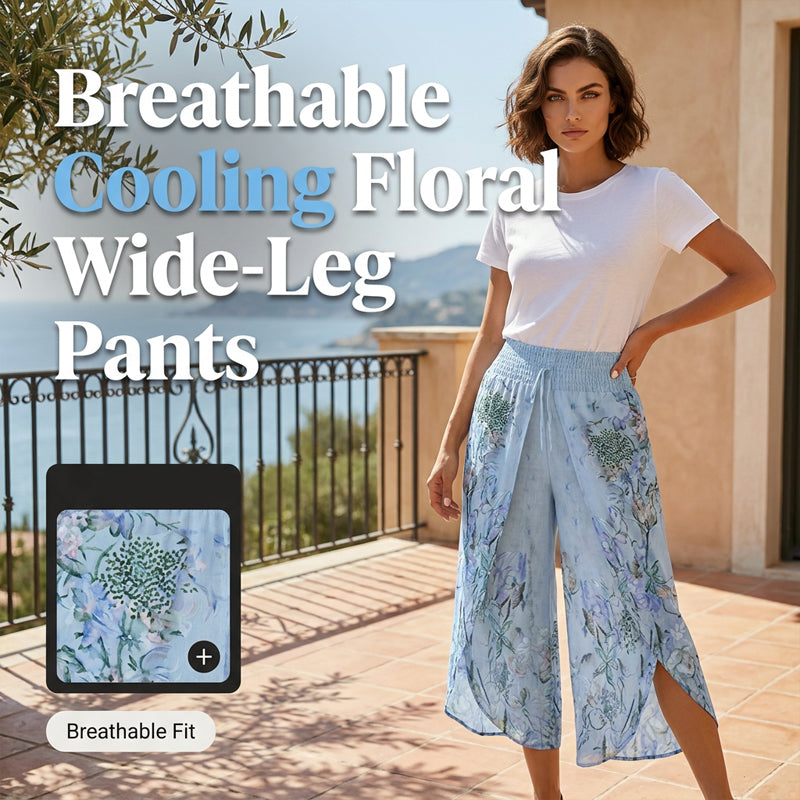 💐 50% RABATT! Damen Culotte mit Blumenprint – Hohe Taille, weiter Schnitt & moderner Sommerlook!