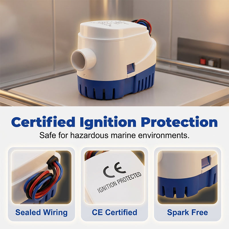 🚤 50% RABATT! 💧 Automatische Bilgenpumpe mit hoher Kapazität – Schwimmerschalter, 1100 GPH, 12V/24V, zündgeschützt – Perfekt für Boote, Keller oder Teiche – zuverlässige und sichere Wasserentfernung ⚓