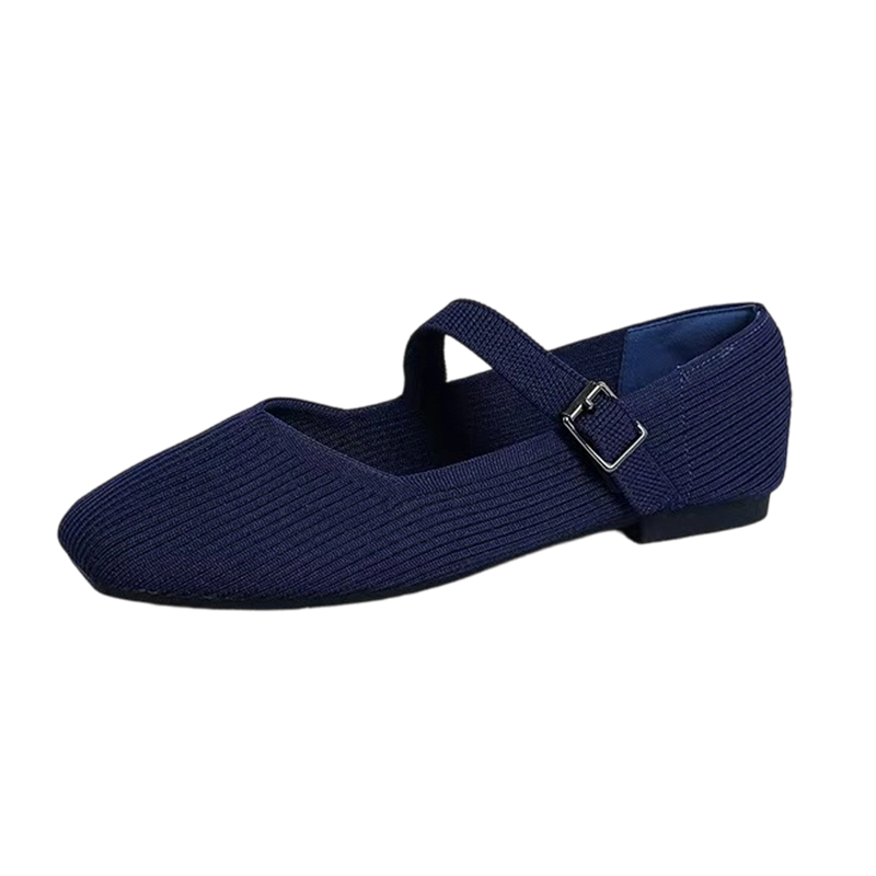 Breathable Square Toe Ballet Flats