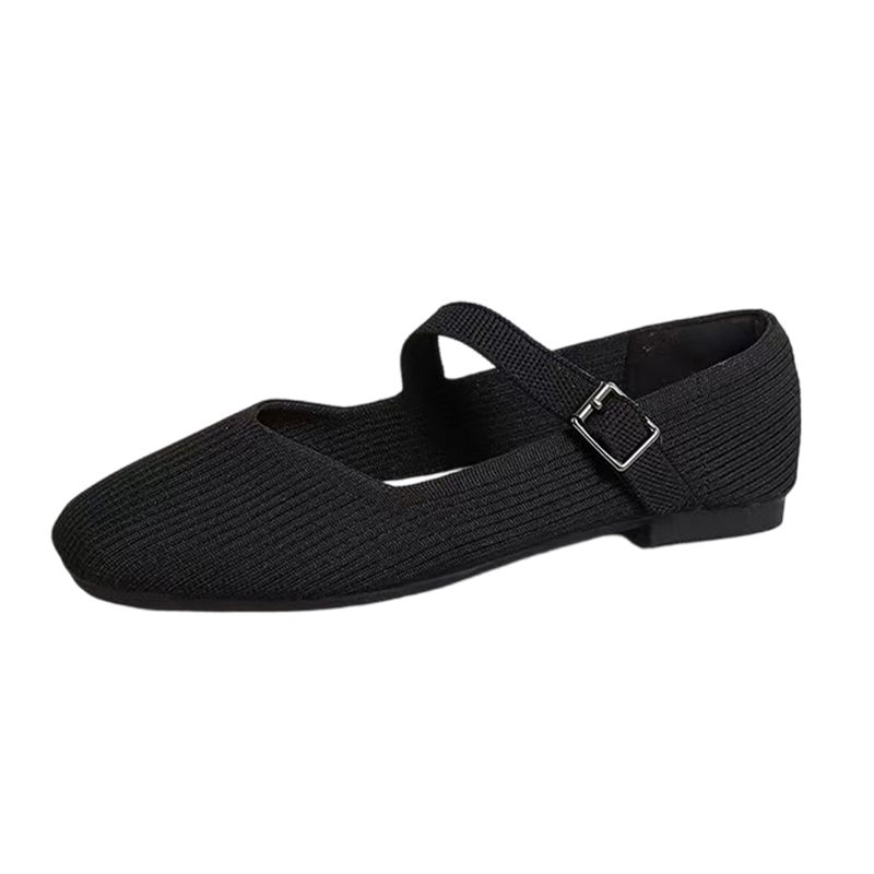 Breathable Square Toe Ballet Flats