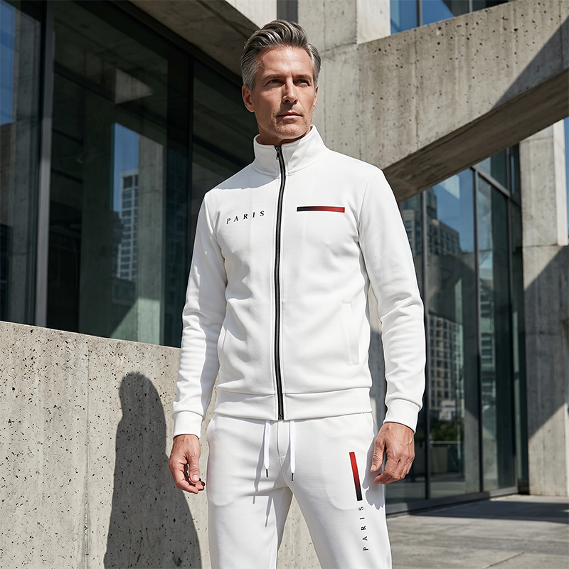 🧥 BEFRISTETES ANGEBOT – 50% RABATT+versandkostenfrei 🚚! ✨ Herren-Bedrucktes Zip-Jacken- und Hosen-Set – Komplett, weich, lässig 🎨