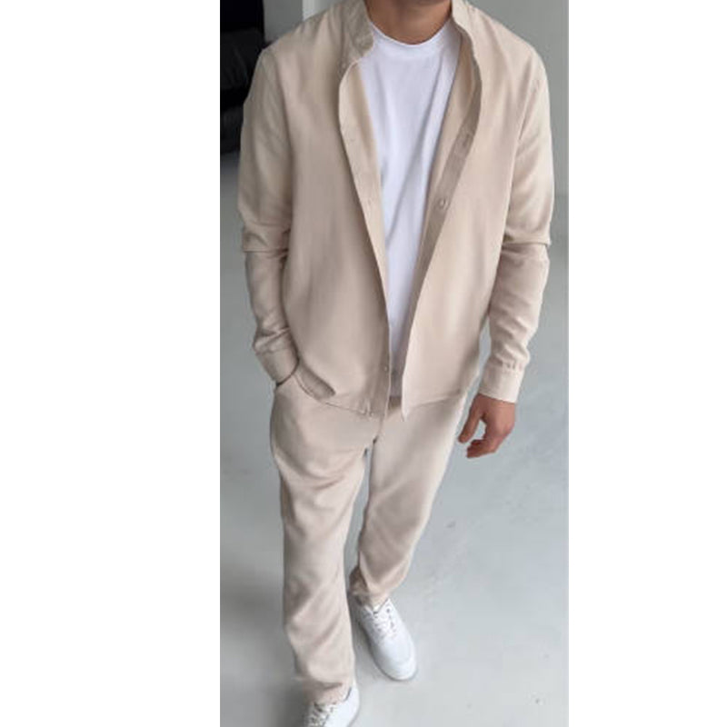 Gluschwein - 👔Neu eingetroffen – 50 % Rabatt!💼Herren-Set aus Hemd mit Stehkragen und Hose ✈Kostenloser Versand
